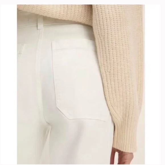 Everlane The Utility Barrel Pant Organic Cotton Bone Ecru Size 4 - Picture 5 of 14